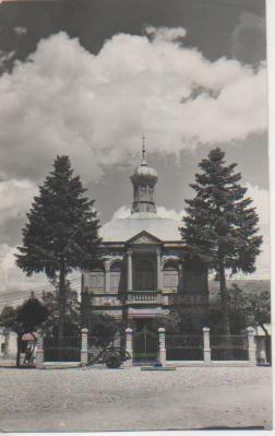 Postal E04369: Postal B/N Templete de Santo Orosia, Jaca