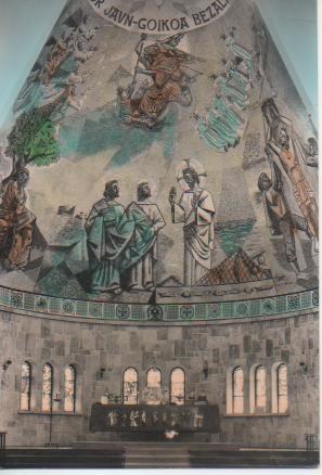 Postal E04434: Postal B/N Mosaico del Abside, Espinal
