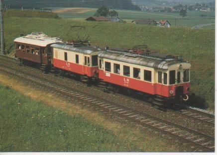 Postal E02886: Elektro-Triebwagen E 25 102+ Gleichtichterwagen EGL 25 052+ET24 101