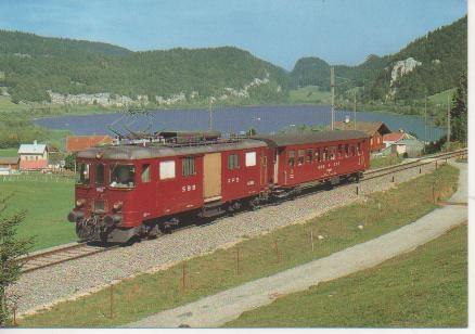 Postal E02935: Elektro-Gepäck-Triebwagen De 4/4 Nr 1669+Bt