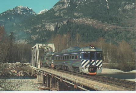 Postal E02911: British Columbia Railway Budd RDC1 BC 10 and RDC2 BC21 