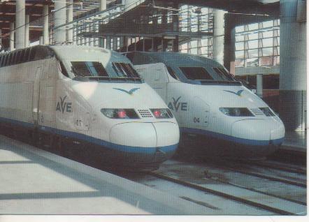 Postal E02921: A Spanyol Vasutak (RENFE) TGV motornvonata (AVE) Madrid Atocha 