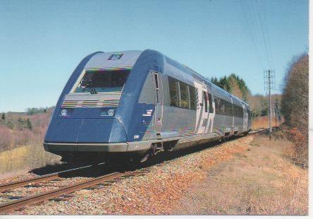 Postal E02834: L'autorail X 72601/602, Ussel
