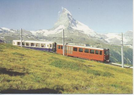 Postal E02812: Elekro-Zahnarad-Triebwagen Bhe 4/4"Nr. 3062