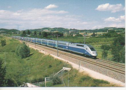 Postal E02860: Deux T.G,V- 2N "Duplex" rames nº 212 et 201