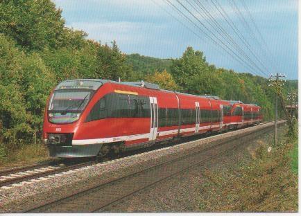 Postal E02865: Diesel-Triebwagen 643 530/030 + 643 512/012 
