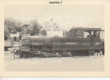 Postal E03049: Locomotora nº 2 de vapor La Villalonga-Alcoy-Gandia años 1940-1950