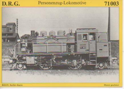 Postal E03057: Dampf-Personenzug-Tenderlokomotive 71003