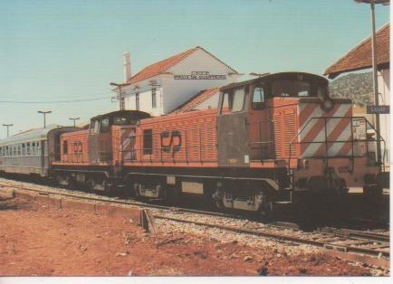 Postal E02976: Combóio Regional, Estaçäo de Loulé 1995, Locomotivas "Brissoneau & Lotz" (Serie 1201-1225)