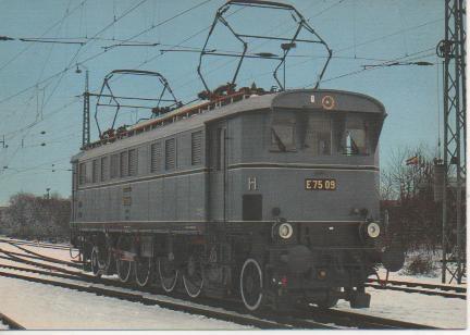 Postal E02981: elektro-Güterzuglokomotie E75 09