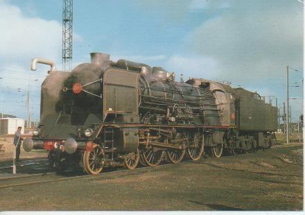 Postal E03001: Locomotive Pacific 231 K Sur ke réseau Nord a Saint-Quentin (Aisne) in Juin 1961