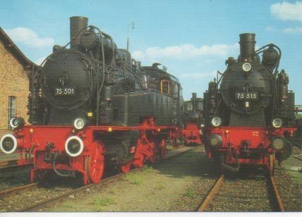 Postal E03015: Personenzug-Tenderlokomotive 75 501+515