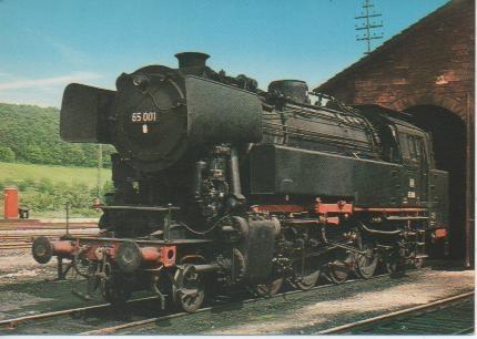 Postal E02988: Personenzug-Tender-Lokomotive 65 001