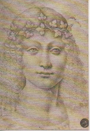 Postal E02615: Giovane Bacco, Leonardo da Vinci