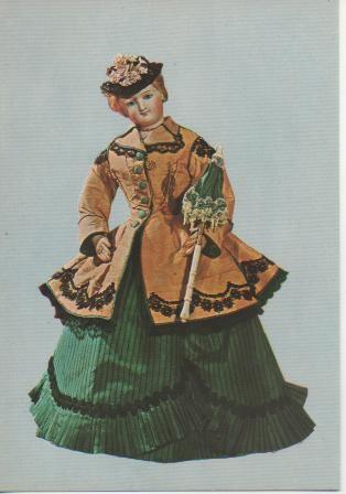 Postal E02602: Muñeca marca Jumeau, Museo Romantico Provincial, Sitges