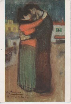 Postal E02648: El Abrazo, Pablo Picasso, Museo Picasso, Barcelona