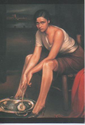 Postal E02656: La Chiquita Piconera, J. Romero de Torres, Museo Romero de Torres, Córdoba