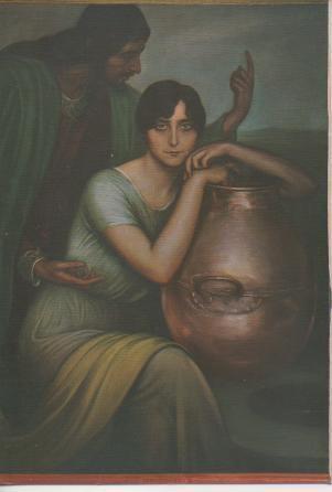 Postal E02658: Samaritana, J. Romero de Torres, Museo Romero de Torres, Córdoba