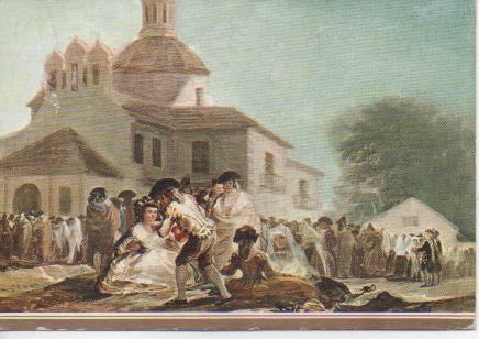 Postal E02629: La Ermita de San isidro. El día de la Fiesta, Francisco de Goya, Museo del Prado