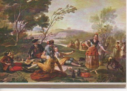 Postal E02631: La Merienda a orillas del Manzanares, Francisco de Goya, Museo del Prado