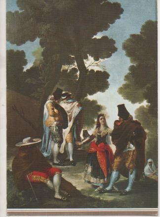 Postal E02635: La Maja y los Embozados, Francisco de Goya, Museo del Prado