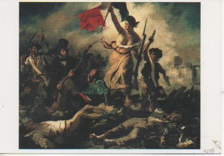 Postal E02547: La Liberté guidant le peuple, Eugène Delacroix