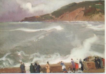 Postal E02543: Tormenta en San Sebastián, Joaquin Sorolla Bastida, Museo Sorolla Madrid