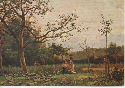 Postal E02540: Paisaje, Joaquín Vayreda, Museo de Arte Moderno, Barcelona