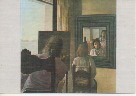 Postal E02524: Primer cuadro estereoscópico, 6 pupilas, un espejo real y cuatro espejos virtuales, Salvador Dalí
