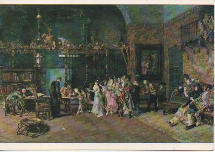 Postal E02529: La Vicaría, Mariano Fortuny, Museo de Arte Moderno. Barcelona
