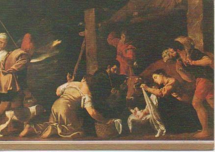 Postal E02530: La Adoración de los Pasores, Orrente, Museo del Prado