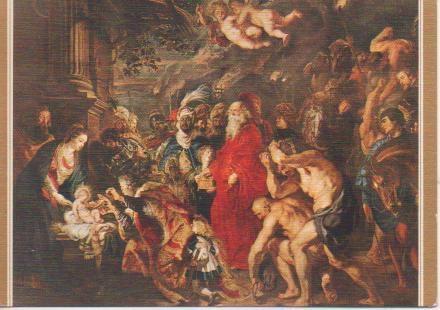 Postal E02532: La Adoración de los Magos, Rubens, Museo del Prado