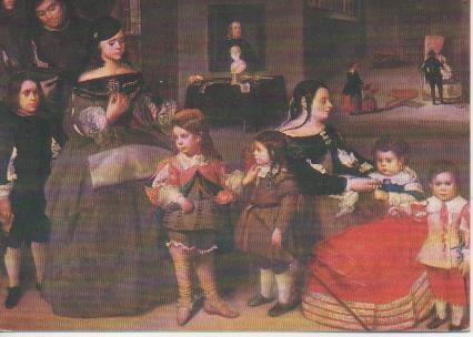 Postal E02569: Die Familie de Künstlers, Juan Bautista Martínez del Mazo