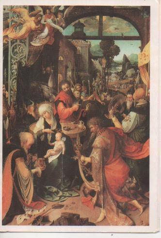 Postal E02758: Adoración de los Reyes Magos
