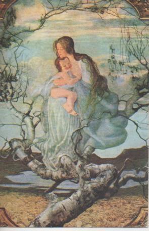 Postal E02757: Angel de la Vida, Segantini