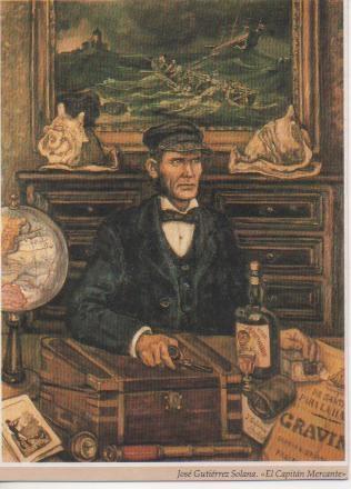 Postal E02748: El Capitán Mercante, José Gutiérrez Solana