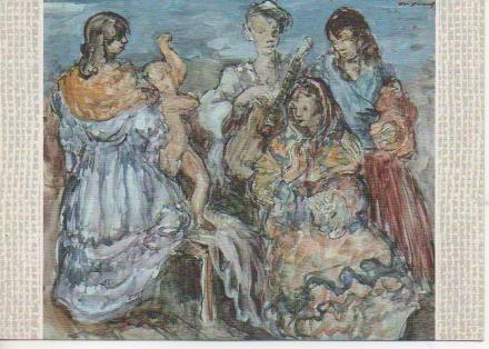 Postal E02739: Gitanas, Pedro Creixams, Museo de Arte de Barcelona