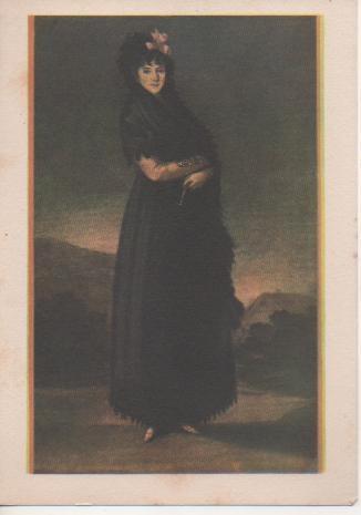Postal E02765: La Maarquesa de las Mercedes, F.de Goya