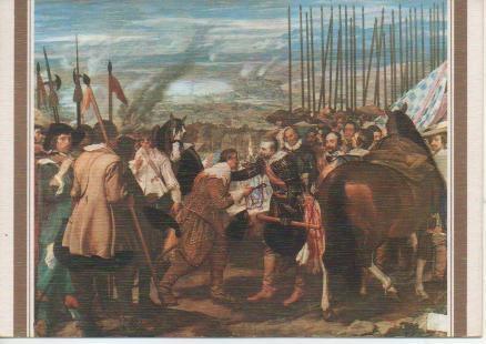 Postal E02741: La Rendición de Breda, Velazquez, Museo del Prado