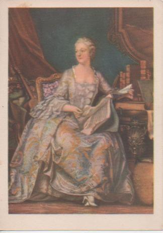 Postal E02768: Mme. De Pompadur, M.Q. de la Tour