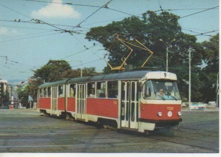 Postal E02787: Tatra K2-es t´pusú ajtós csuklós villamos