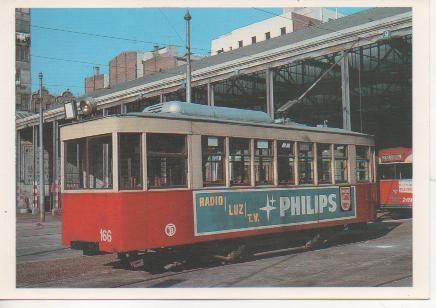 Postal E02788: Tranvias de Barcelona serie 165-168 años de construcción 1952-1954