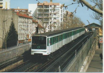 Postal E02783: Le MP73 nº6508, de la RATP, circulant sur la ligne 6 du métro parisien
