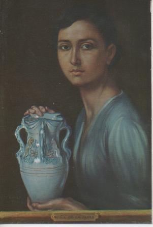 Postal E02666: Niña de la Jarra, J. Romero de Torres, Museo Romero de Torres, Córdoba