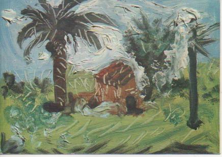 Postal E02697: Paisaje nº 56 Cannes, pablo Picasso, Museo Picasso, Barcelona