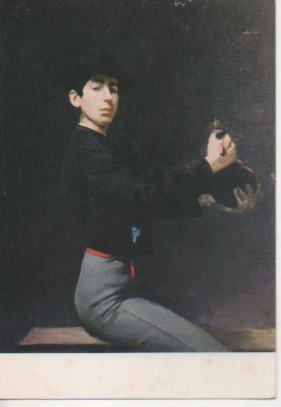 Postal E02724: Ramón Casas, Autorretrato, Museo de ArteModerno, Barcelona
