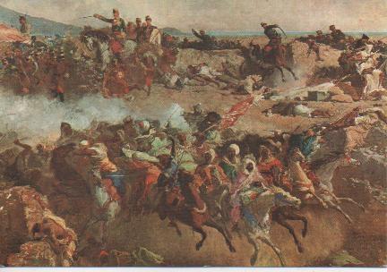 Postal E20700: Batalla deTetuán (Fragmento), M. Fortuny, Museo del Prado
