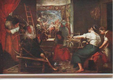 Postal E02701: Las Hilanderas, Velazquez, Museo del Prado,