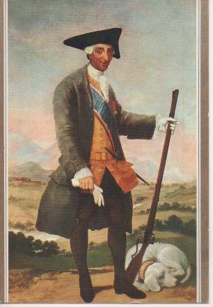 Postal E02713: Carlos III Cazador, F. de Goya, Museo del Prado