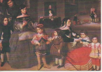 Postal E02706: Die Familie des Künstlers, J. B. Martínez del Mazo